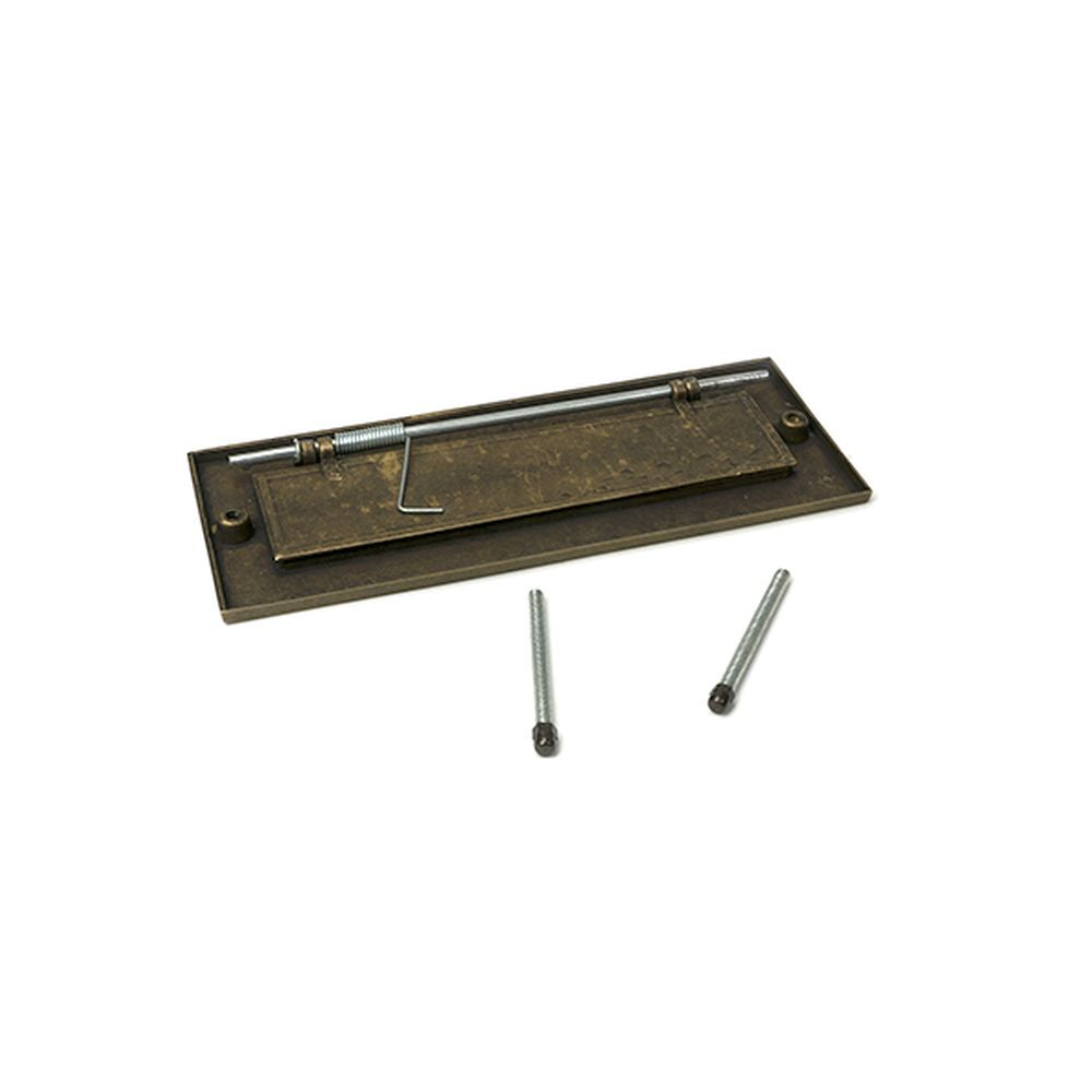 High quality images of the From The Anvil - Burnished Brass Small Letter Plate | Sku. Anvil-52407 | available to order from Trade Door Handles, quick delivery at discounted prices.