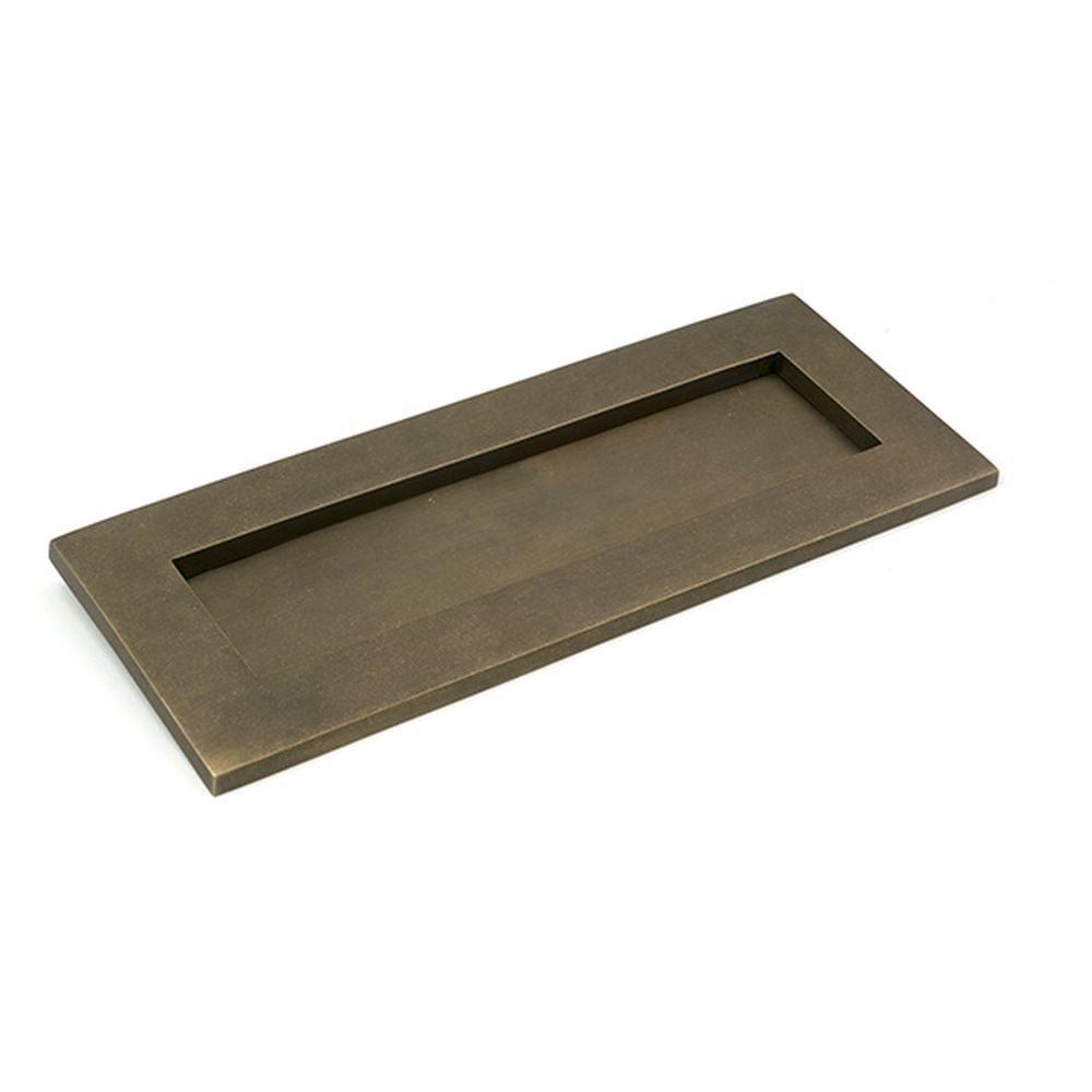 High quality images of the From The Anvil - Burnished Brass Small Letter Plate | Sku. Anvil-52407 | available to order from Trade Door Handles, quick delivery at discounted prices.