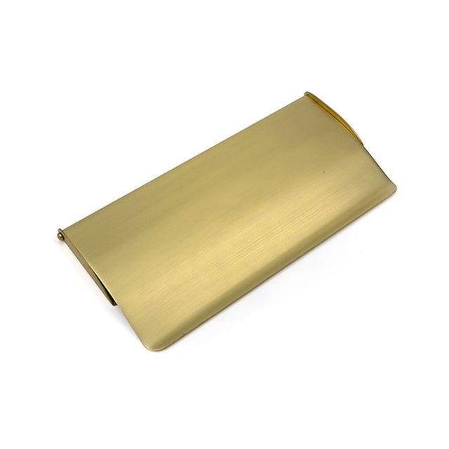 High quality images of the From The Anvil - Satin Brass Small Letter Plate Cover | Sku. Anvil-52410 | available to order from Trade Door Handles, quick delivery at discounted prices.