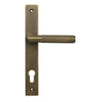 High quality images of the From The Anvil - Burnished Brass Brompton Slimline Lever Espag. Lock Set | Sku. Anvil-52415 | available to order from Trade Door Handles, quick delivery at discounted prices.