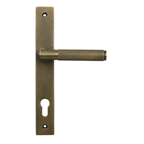 High quality images of the From The Anvil - Burnished Brass Brompton Slimline Lever Espag. Lock Set | Sku. Anvil-52415 | available to order from Trade Door Handles, quick delivery at discounted prices.