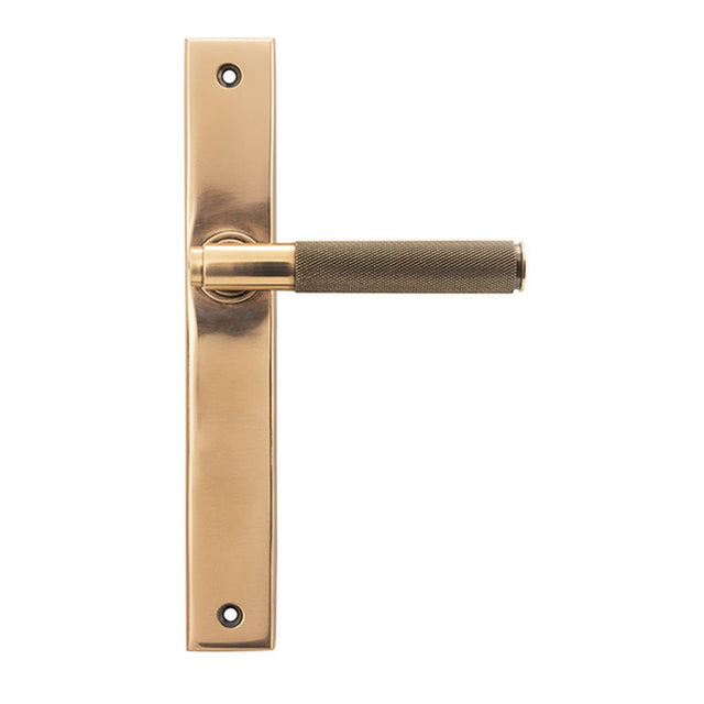High quality images of the From The Anvil - Polished Bronze Brompton Slimline Lever Espag. Latch Set | Sku. Anvil-52417 | available to order from Trade Door Handles, quick delivery at discounted prices.