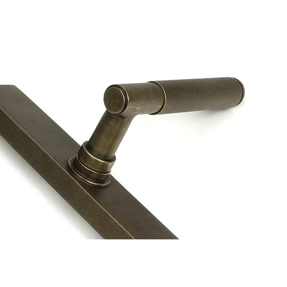 High quality images of the From The Anvil - Burnished Brass Brompton Slimline Lever Espag. Latch Set | Sku. Anvil-52418 | available to order from Trade Door Handles, quick delivery at discounted prices.