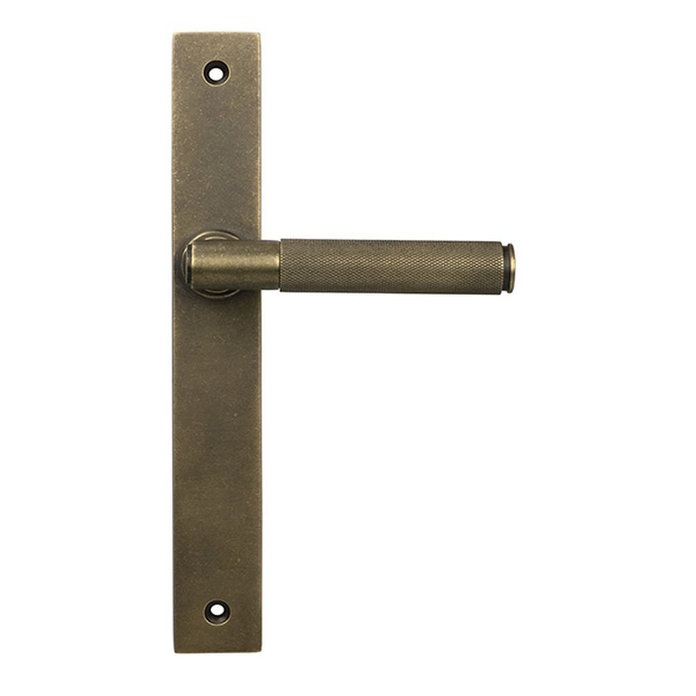 High quality images of the From The Anvil - Burnished Brass Brompton Slimline Lever Espag. Latch Set | Sku. Anvil-52418 | available to order from Trade Door Handles, quick delivery at discounted prices.