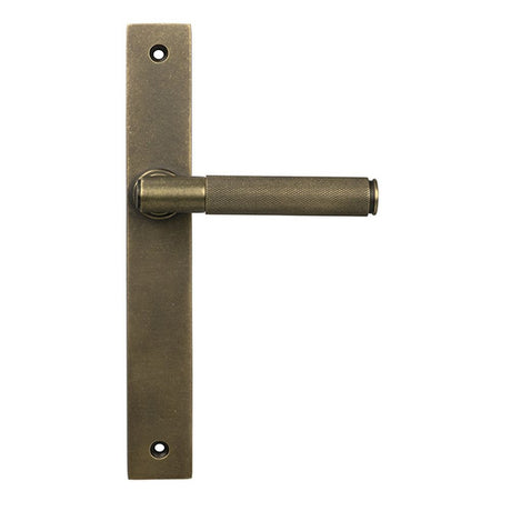 High quality images of the From The Anvil - Burnished Brass Brompton Slimline Lever Espag. Latch Set | Sku. Anvil-52418 | available to order from Trade Door Handles, quick delivery at discounted prices.
