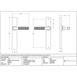 High quality images of the From The Anvil - Satin Brass Brompton Slimline Lever Espag. Latch Set | Sku. Anvil-52419 | available to order from Trade Door Handles, quick delivery at discounted prices.