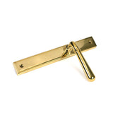 High quality images of the From The Anvil - Polished Brass Newbury Slimline Lever Espag. Latch Set | Sku. Anvil-52420 | available to order from Trade Door Handles, quick delivery at discounted prices.