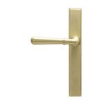 High quality images of the From The Anvil - Satin Brass Newbury Slimline Lever Espag. Latch Set | Sku. Anvil-52422 | available to order from Trade Door Handles, quick delivery at discounted prices.