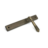High quality images of the From The Anvil - Burnished Brass Reeded Slimline Lever Latch Set | Sku. Anvil-52426 | available to order from Trade Door Handles, quick delivery at discounted prices.