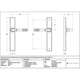 High quality images of the From The Anvil - Satin Brass Reeded Slimline Lever Latch Set | Sku. Anvil-52427 | available to order from Trade Door Handles, quick delivery at discounted prices.