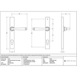 High quality images of the From The Anvil - Burnished Brass Avon Slimline Lever Espag. Lock Set | Sku. Anvil-52428 | available to order from Trade Door Handles, quick delivery at discounted prices.