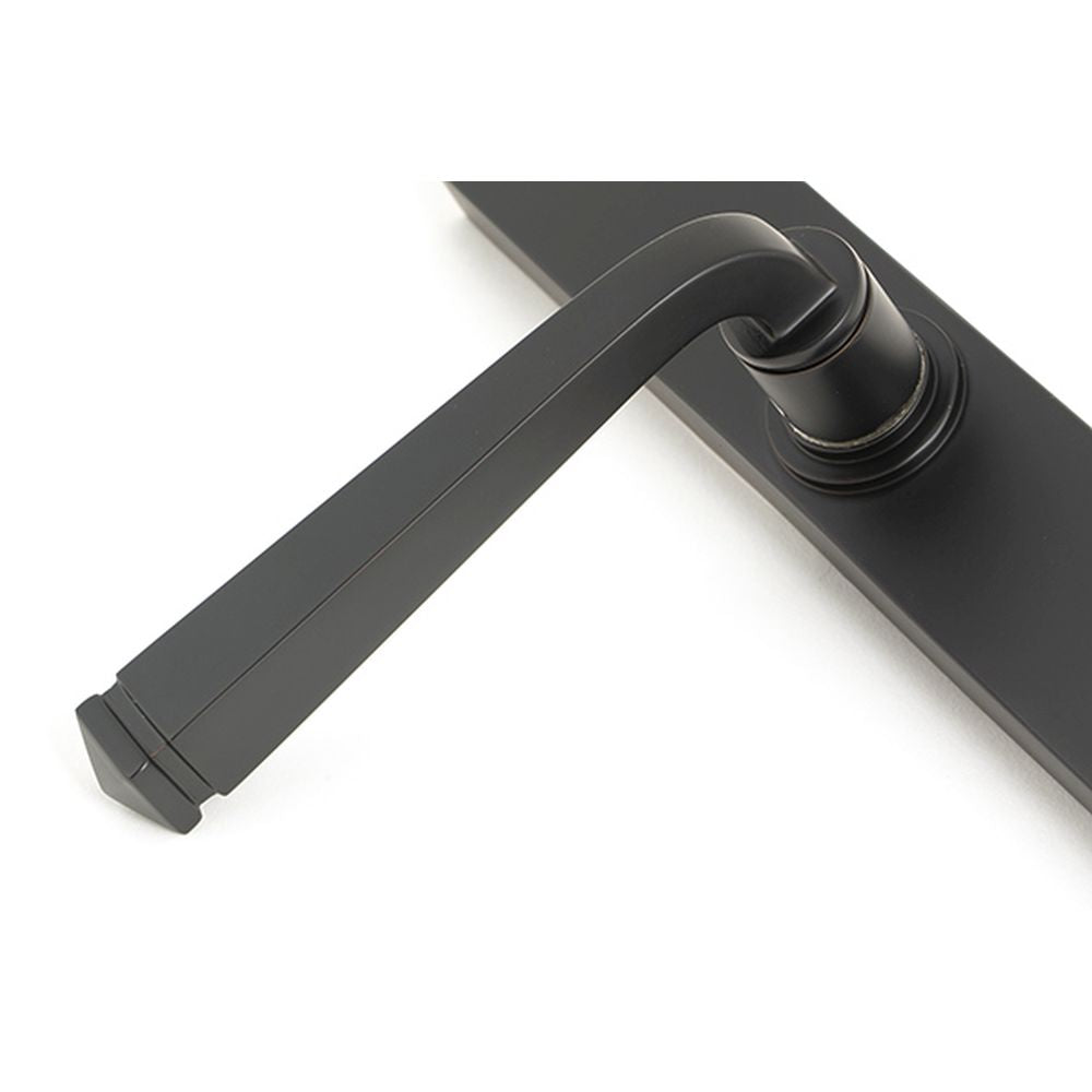 High quality images of the From The Anvil - Aged Bronze Avon Slimline Lever Latch Set | Sku. Anvil-52429 | available to order from Trade Door Handles, quick delivery at discounted prices.