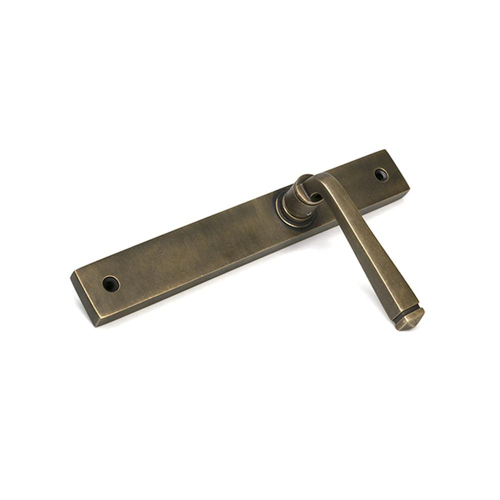 High quality images of the From The Anvil - Burnished Brass Avon Slimline Lever Latch Set | Sku. Anvil-52432 | available to order from Trade Door Handles, quick delivery at discounted prices.