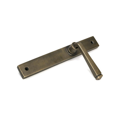 High quality images of the From The Anvil - Burnished Brass Avon Slimline Lever Latch Set | Sku. Anvil-52432 | available to order from Trade Door Handles, quick delivery at discounted prices.