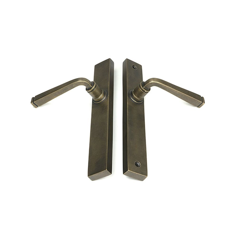 High quality images of the From The Anvil - Burnished Brass Avon Slimline Lever Latch Set | Sku. Anvil-52432 | available to order from Trade Door Handles, quick delivery at discounted prices.