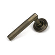 High quality images of the From The Anvil - Burnished Brass Brompton Lever on Rose Set (Beehive) | Sku. Anvil-52435 | available to order from Trade Door Handles, quick delivery at discounted prices.