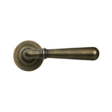 High quality images of the From The Anvil - Burnished Brass Newbury Lever on Rose Set (Plain) | Sku. Anvil-52437 | available to order from Trade Door Handles, quick delivery at discounted prices.