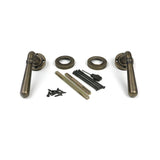 High quality images of the From The Anvil - Burnished Brass Newbury Lever on Rose Set (Plain) | Sku. Anvil-52437 | available to order from Trade Door Handles, quick delivery at discounted prices.