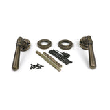 High quality images of the From The Anvil - Burnished Brass Newbury Lever on Rose Set (Art Deco) | Sku. Anvil-52438 | available to order from Trade Door Handles, quick delivery at discounted prices.