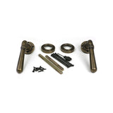 High quality images of the From The Anvil - Burnished Brass Newbury Lever on Rose Set (Beehive) | Sku. Anvil-52439 | available to order from Trade Door Handles, quick delivery at discounted prices.