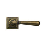 High quality images of the From The Anvil - Burnished Brass Newbury Lever on Rose Set (Square) | Sku. Anvil-52440 | available to order from Trade Door Handles, quick delivery at discounted prices.