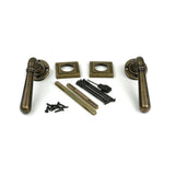 High quality images of the From The Anvil - Burnished Brass Newbury Lever on Rose Set (Square) | Sku. Anvil-52440 | available to order from Trade Door Handles, quick delivery at discounted prices.
