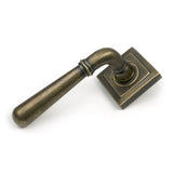 High quality images of the From The Anvil - Burnished Brass Newbury Lever on Rose Set (Square) | Sku. Anvil-52440 | available to order from Trade Door Handles, quick delivery at discounted prices.
