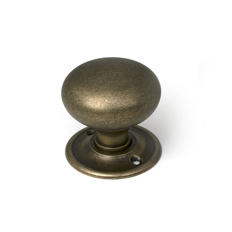 High quality images of the From The Anvil - Burnished Brass 49mm Mushroom Mortice/Rim Knob Set | Sku. Anvil-52441 | available to order from Trade Door Handles, quick delivery at discounted prices.