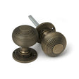 High quality images of the From The Anvil - Burnished Brass Heavy Beehive Mortice/Rim Knob Set | Sku. Anvil-52442 | available to order from Trade Door Handles, quick delivery at discounted prices.
