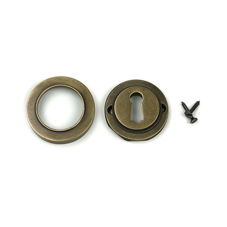 High quality images of the From The Anvil - Burnished Brass Round Escutcheon (Plain) | Sku. Anvil-52443 | available to order from Trade Door Handles, quick delivery at discounted prices.