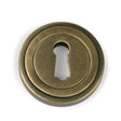 High quality images of the From The Anvil - Burnished Brass Round Escutcheon (Art Deco) | Sku. Anvil-52444 | available to order from Trade Door Handles, quick delivery at discounted prices.