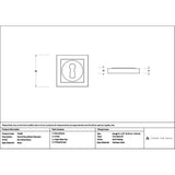 High quality images of the From The Anvil - Burnished Brass Round Escutcheon (Square) | Sku. Anvil-52446 | available to order from Trade Door Handles, quick delivery at discounted prices.