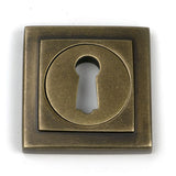 High quality images of the From The Anvil - Burnished Brass Round Escutcheon (Square) | Sku. Anvil-52446 | available to order from Trade Door Handles, quick delivery at discounted prices.