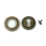 High quality images of the From The Anvil - Burnished Brass Round Euro Escutcheon (Plain) | Sku. Anvil-52447 | available to order from Trade Door Handles, quick delivery at discounted prices.