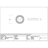 High quality images of the From The Anvil - Burnished Brass Round Euro Escutcheon (Beehive) | Sku. Anvil-52449 | available to order from Trade Door Handles, quick delivery at discounted prices.