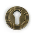 High quality images of the From The Anvil - Burnished Brass Round Euro Escutcheon (Beehive) | Sku. Anvil-52449 | available to order from Trade Door Handles, quick delivery at discounted prices.