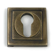 High quality images of the From The Anvil - Burnished Brass Round Euro Escutcheon (Square) | Sku. Anvil-52450 | available to order from Trade Door Handles, quick delivery at discounted prices.