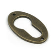 High quality images of the From The Anvil - Burnished Brass Oval Euro Escutcheon | Sku. Anvil-52457 | available to order from Trade Door Handles, quick delivery at discounted prices.
