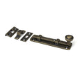 High quality images of the From The Anvil - Burnished Brass 4" Universal Bolt | Sku. Anvil-52459 | available to order from Trade Door Handles, quick delivery at discounted prices.