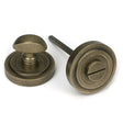 High quality images of the From The Anvil - Burnished Brass Round Thumbturn Set (Art Deco) | Sku. Anvil-52465 | available to order from Trade Door Handles, quick delivery at discounted prices.