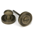 High quality images of the From The Anvil - Burnished Brass Round Thumbturn Set (Beehive) | Sku. Anvil-52466 | available to order from Trade Door Handles, quick delivery at discounted prices.