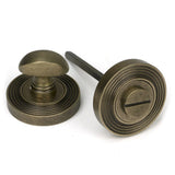 High quality images of the From The Anvil - Burnished Brass Round Thumbturn Set (Beehive) | Sku. Anvil-52466 | available to order from Trade Door Handles, quick delivery at discounted prices.