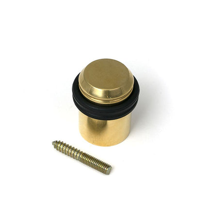 High quality images of the From The Anvil - Polished Brass Floor Mounted Door Stop | Sku. Anvil-52469 | available to order from Trade Door Handles, quick delivery at discounted prices.