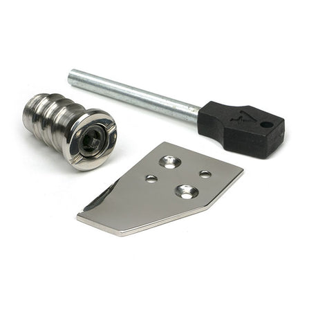 High quality images of the From The Anvil - Polished Marine SS (316) Key-Flush Sash Stop | Sku. Anvil-52474 | available to order from Trade Door Handles, quick delivery at discounted prices.