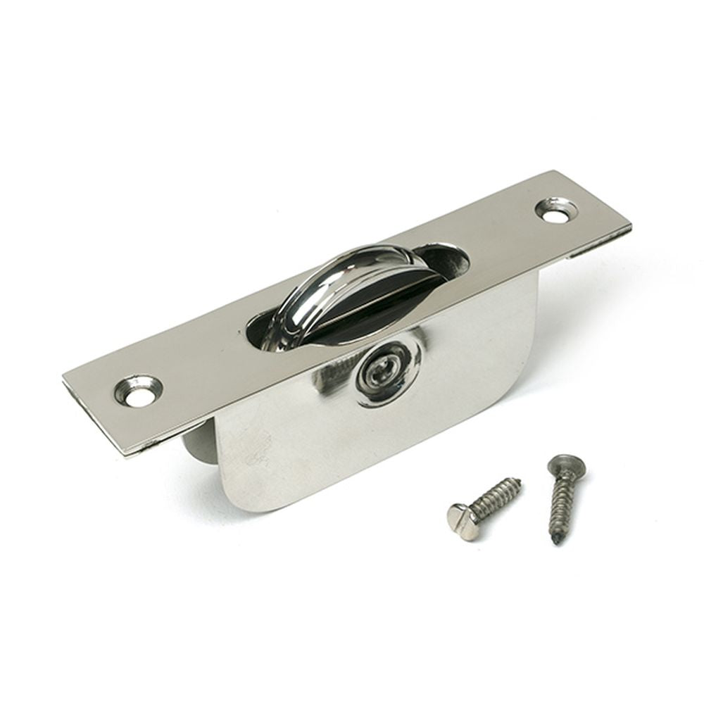 High quality images of the From The Anvil - Polished Marine SS (316) Square Ended Sash Pulley 75kg | Sku. Anvil-52479 | available to order from Trade Door Handles, quick delivery at discounted prices.