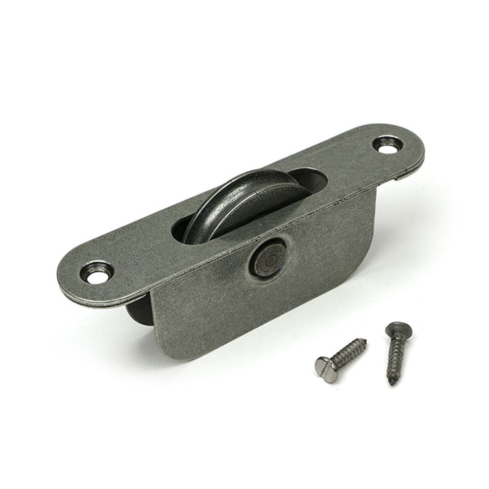 High quality images of the From The Anvil - Pewter Radiused Sash Pulley 75kg | Sku. Anvil-52483 | available to order from Trade Door Handles, quick delivery at discounted prices.