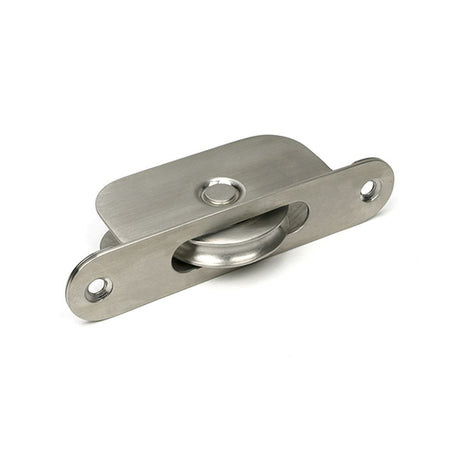 High quality images of the From The Anvil - Satin Marine SS (316) Radiused Sash Pulley 75kg | Sku. Anvil-52485 | available to order from Trade Door Handles, quick delivery at discounted prices.