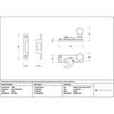 High quality images of the From The Anvil - Pewter Sash Hook Fastener | Sku. Anvil-52486 | available to order from Trade Door Handles, quick delivery at discounted prices.