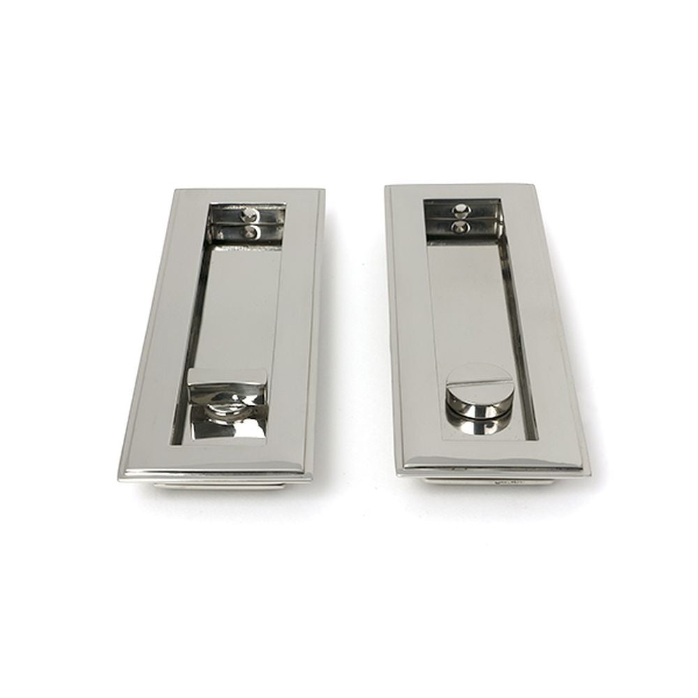 High quality images of the From The Anvil - Polished Marine SS (316) 175mm Art Deco Rectangular Pull - Privacy Set | Sku. Anvil-52497 | available to order from Trade Door Handles, quick delivery at discounted prices.