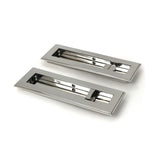 High quality images of the From The Anvil - Polished Marine SS (316) 175mm Art Deco Rectangular Pull - Privacy Set | Sku. Anvil-52497 | available to order from Trade Door Handles, quick delivery at discounted prices.
